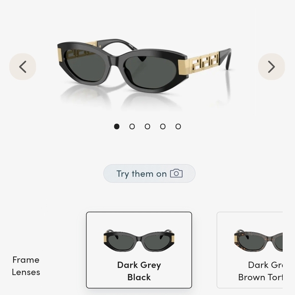 Versace Accessories - Versace Black Sunglasses with Gold Highlights